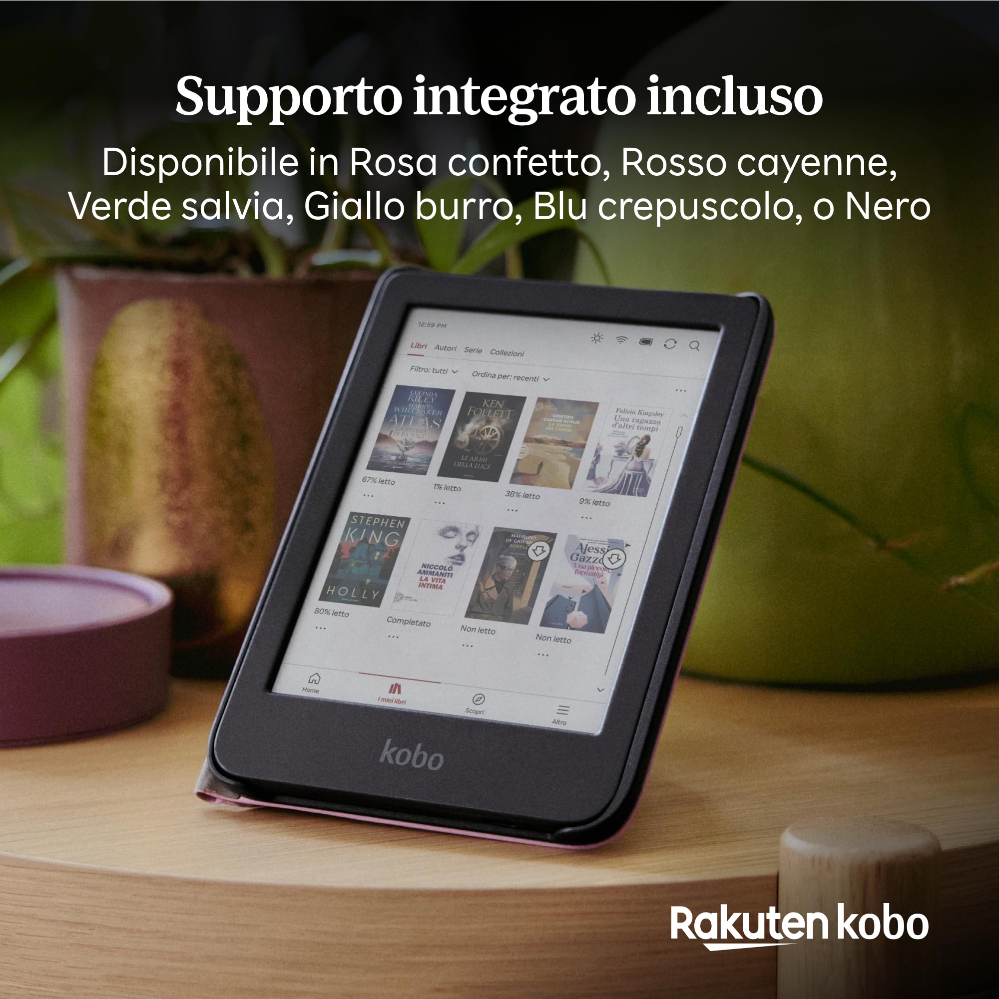Kobo Clara Colour | eReader | Display antiriflesso a colori E Ink Kaleido™ 3 da 6” | Modalità Scura| I Audiolibri | Impermeabile (Bianco)