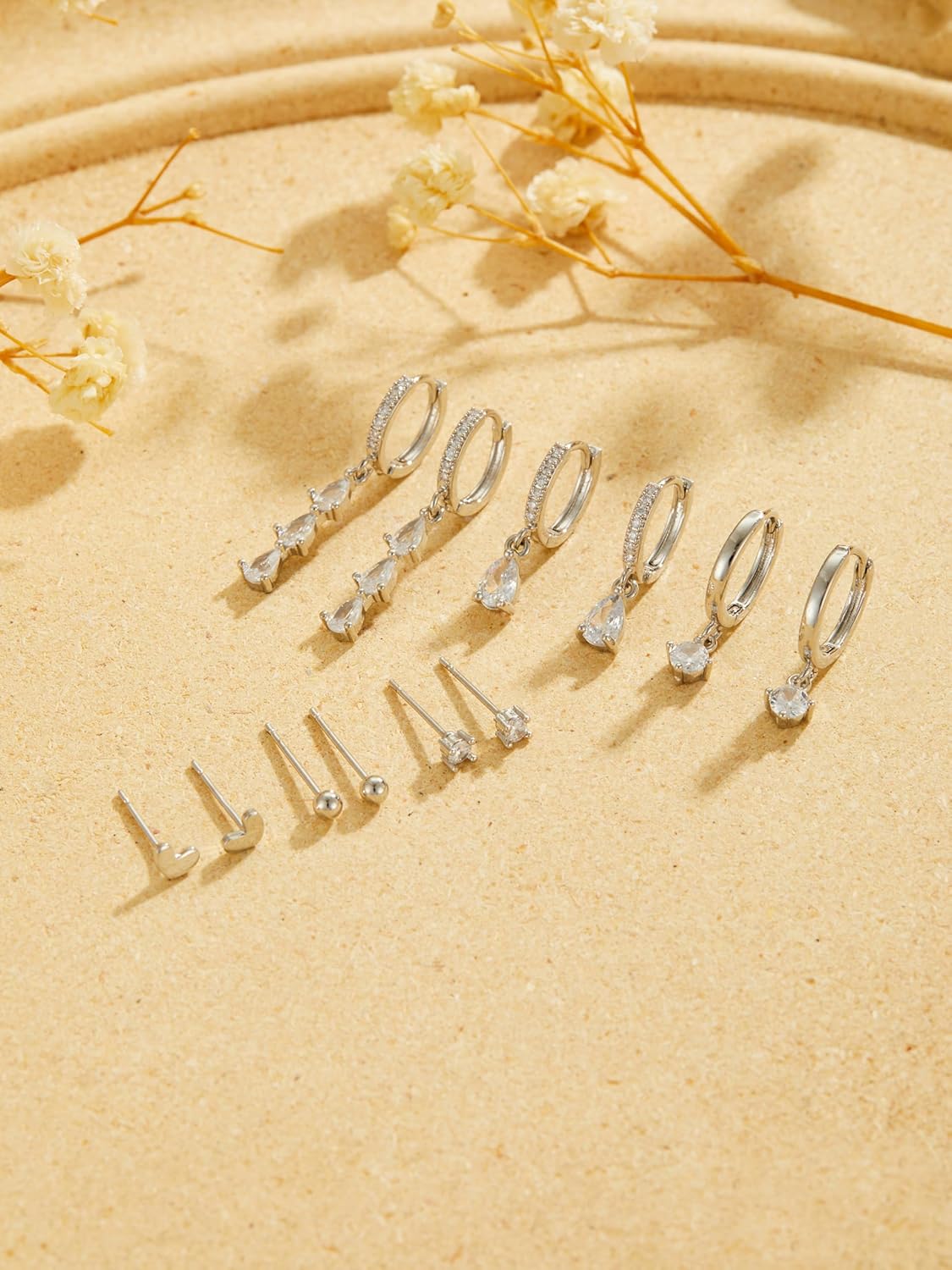 Small Gold Hoop Earrings for Women Hypoallergenic 14K Gold Plated Stud Huggie Earring Sets for Multiple Piercing Dainty Cute Earring Stacks Cartilage Studs Trendy Gold Jewelry Gifts - Image 6