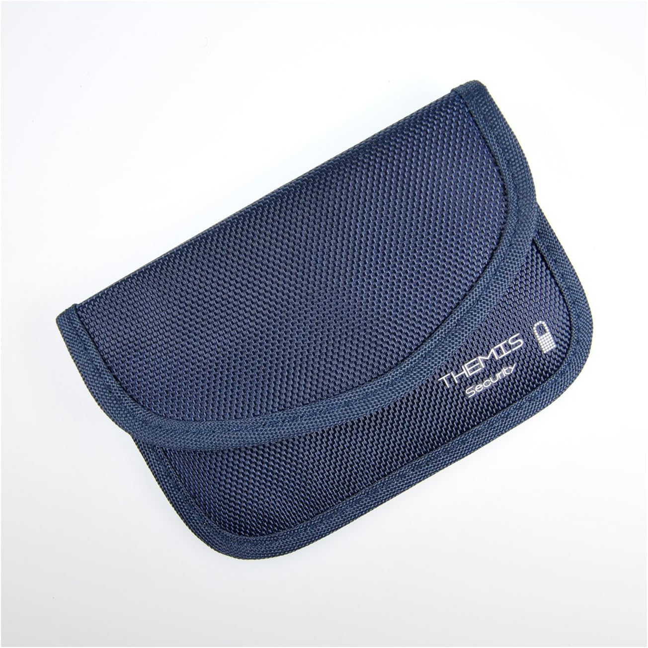 Themis Security GEN3 nylon blue shielding cover for wireless car keys, Keyless Go systems, key cards, 2 compartments with 3 layers of high-quality shielding