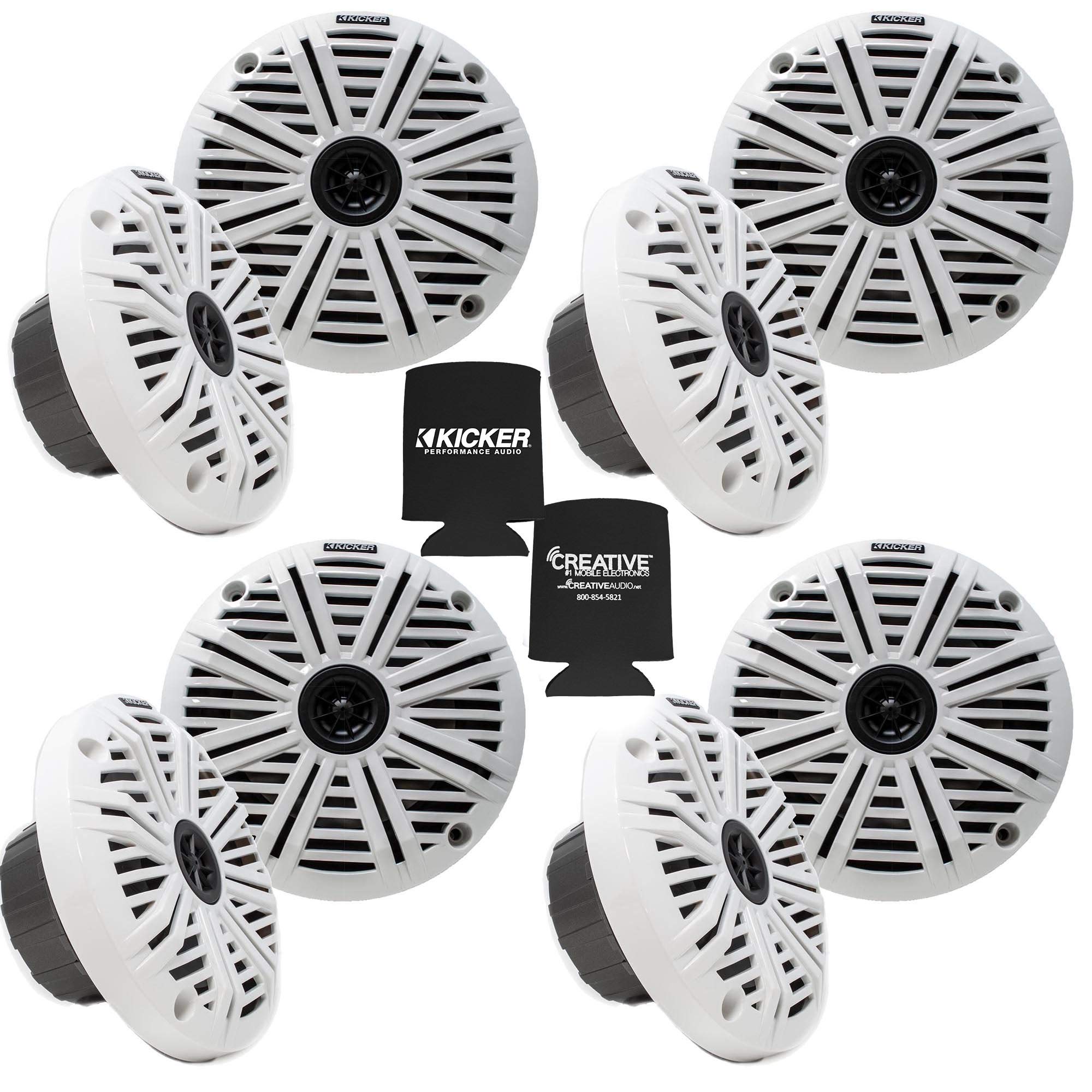 Kicker KICKERBDL200819-04 6.5 in 4-Pair Marine Speaker Bundle