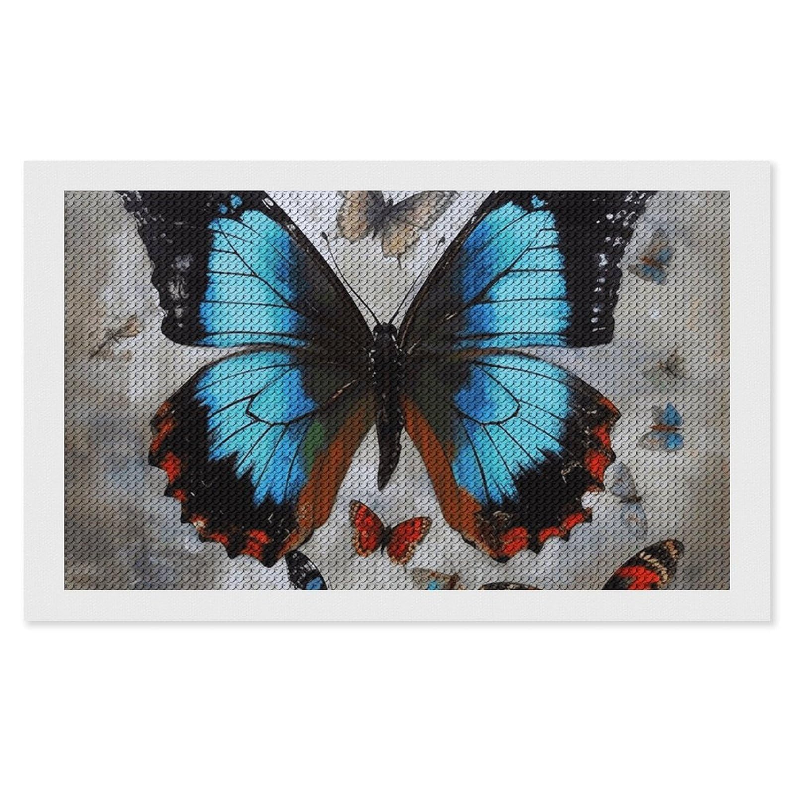 NONHAI Diamond Painting Kits for Adults - DIY Diamond Art Kits for Beginners - Full 5D Paint Drill Diamond Dots Paintings- Butterfly Diamonds Pictures Gem Art and Craft Wall Decor 12"x20"
