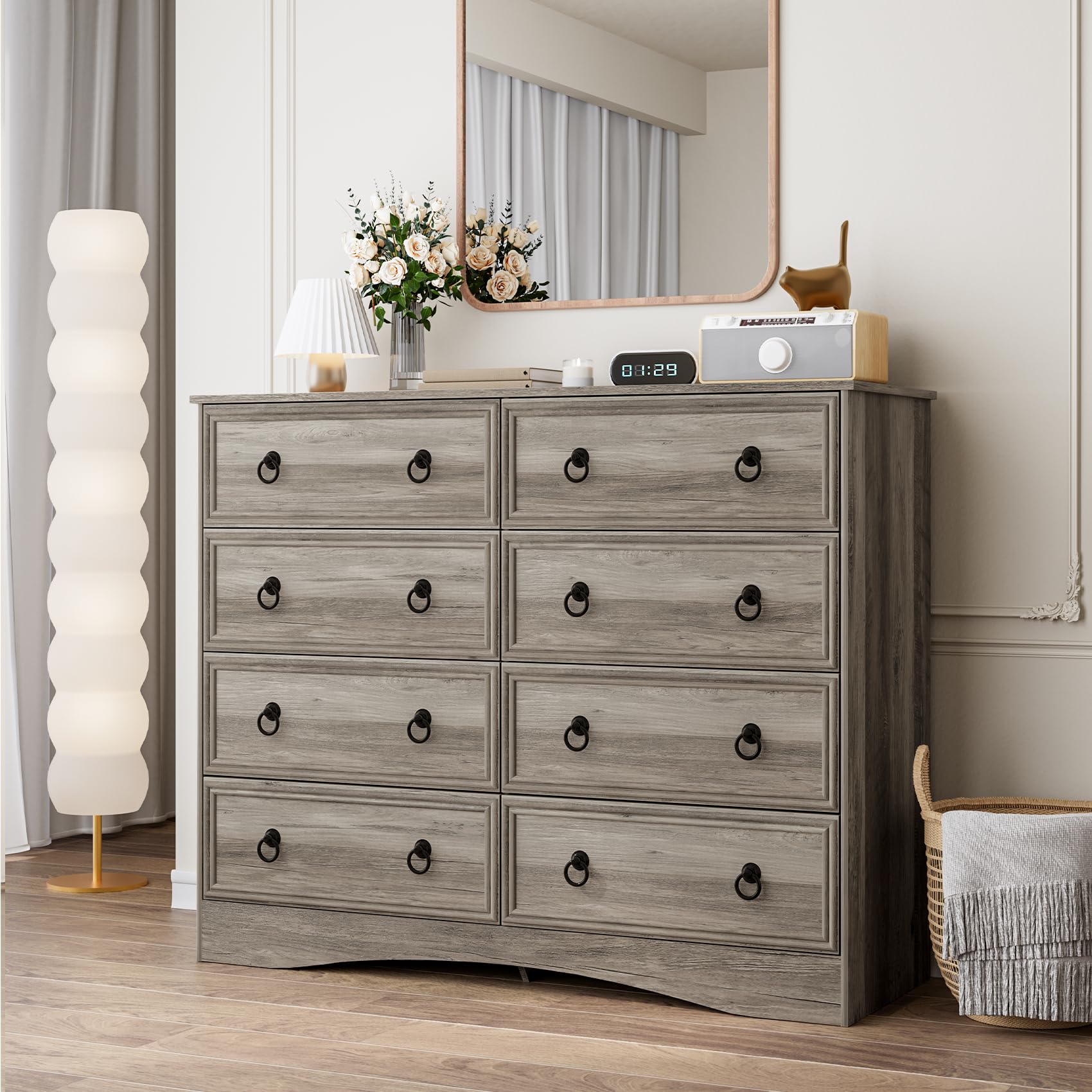 grey 8 drawer dresser 8-Drawer Storage Dresser