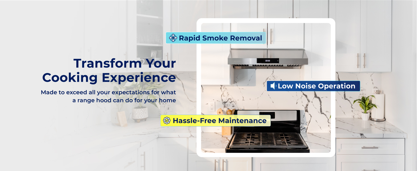 Amazon.com: Hauslane Range Hood 36 Inch - Under Cabinet