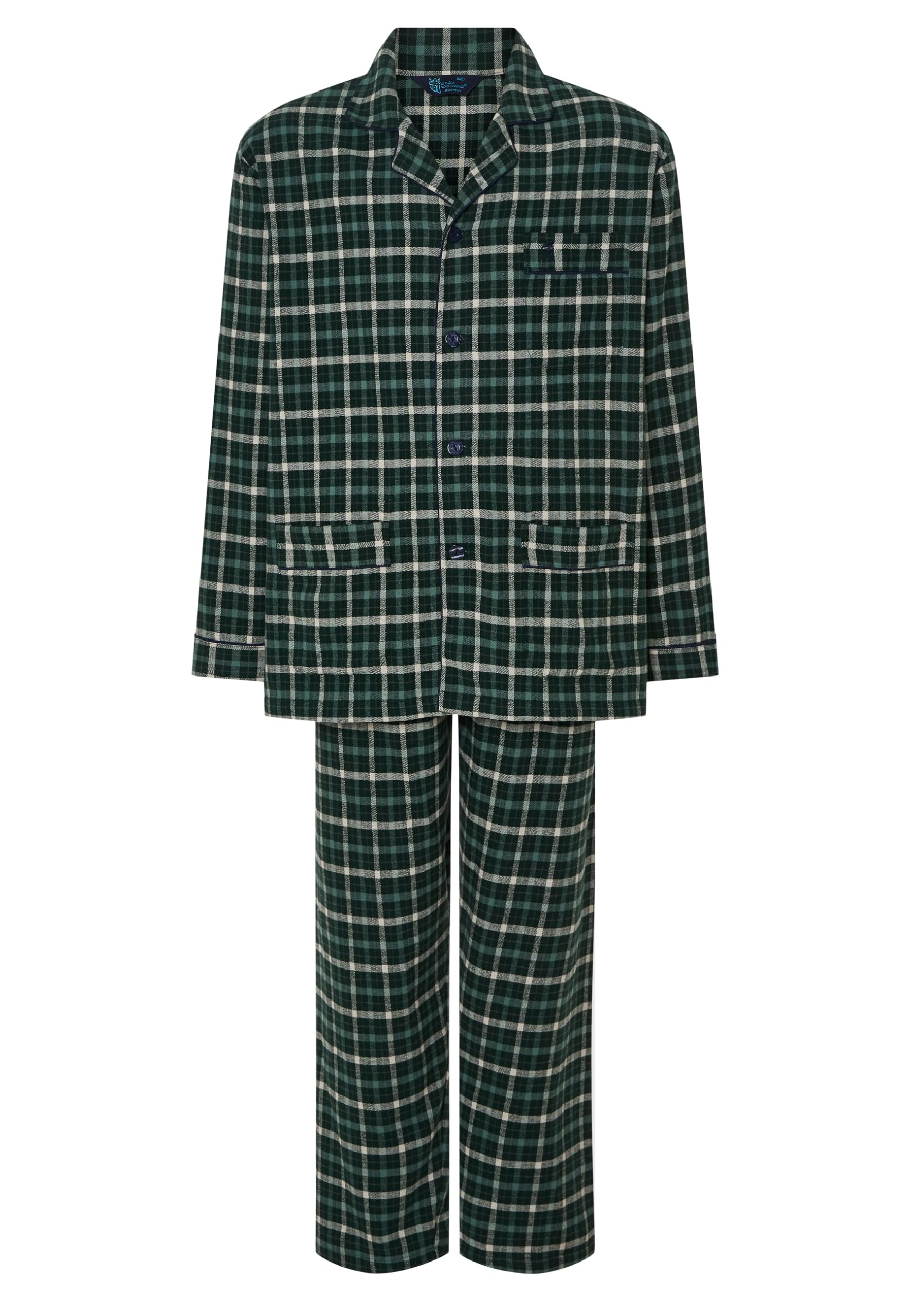 El Búho Nocturno Pyjama Homme Hiver Polaire Chaud Noël - Flanelle Coton 100% / Velours - Ensemble Deux Pièces Combinaison Pantalon Top Manches Longues Grande Taille