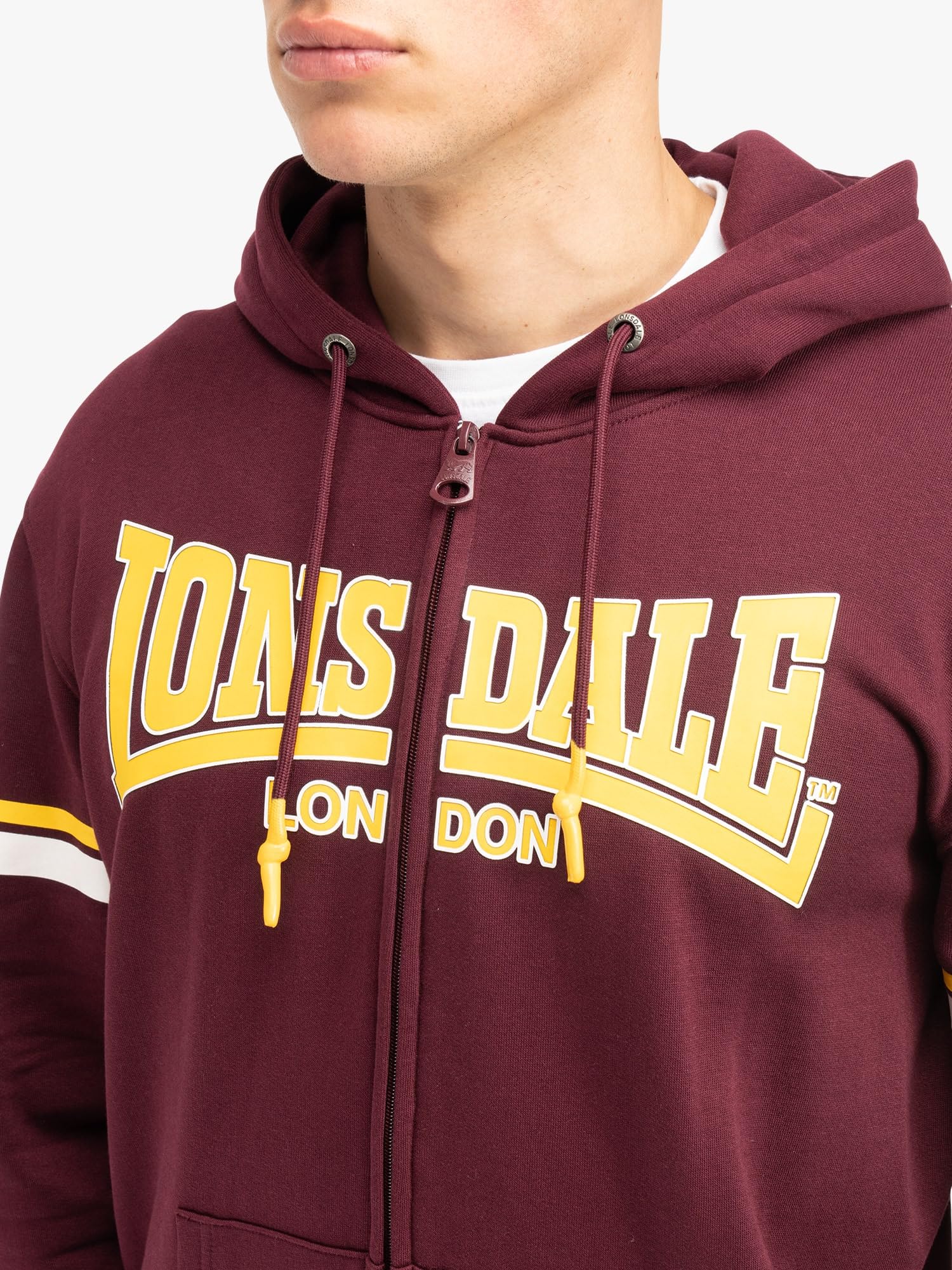 Lonsdale Herren Kapuzensweatjacke mit Reißverschluss Normale Passform DARFIELD