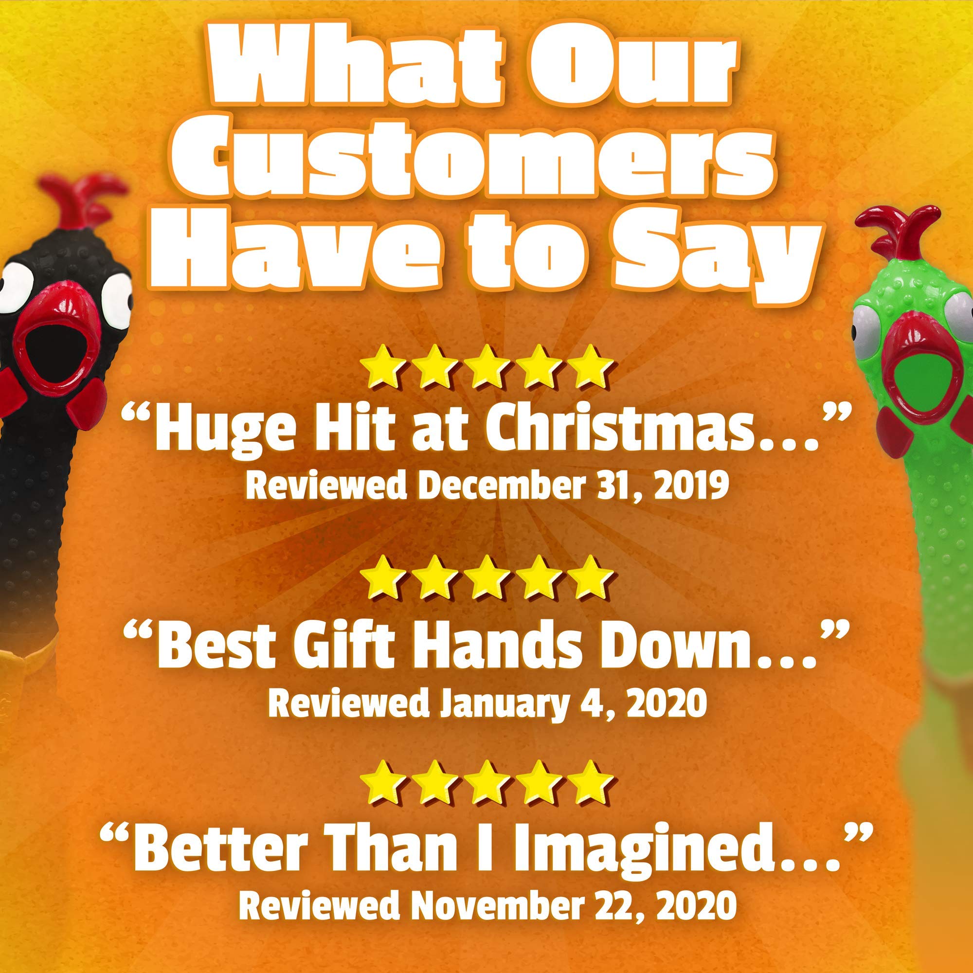 Animolds Hug Me Giant Rubber Chicken Huge Screaming Rubber Chicken Toy