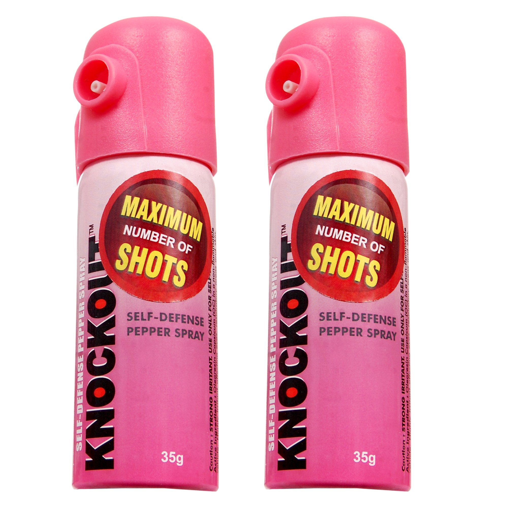 Knockout Pepper Spray for Self Defence Small Pocket Size Reliable Effective Self Defense Spray Pack of 2