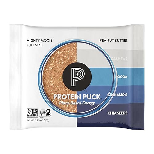 Protein Puck - Barras de proteína a base de plantas, caja de 16 piezas Vegano, sin gluten, sin OMG 4 recetas disponibles