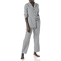 Amazon Essentials Set pigiama in flanella di pantaloni e camicia con bottoni frontali