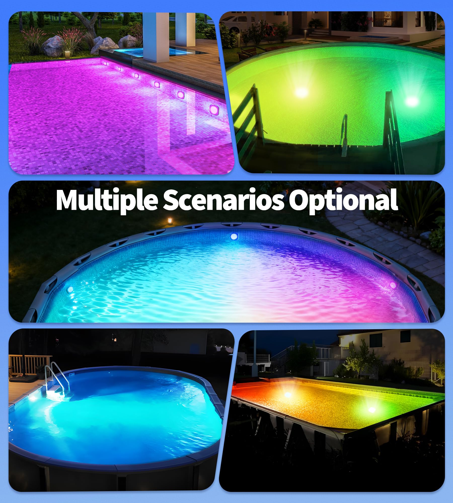DeeprBlu 2026 Verbesserte LED Poolbeleuchtung Unterwasser mit Fernbedienung, Magnetische Poolbeleuchtung Akku mit 9 Beleuchtung Modi, Whirlpool Lichter Unterwasser Beleuchtung für Spa & Badewannen