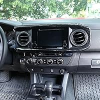 Vista 11 de YIWANG - Cubierta para panel de salpicadero de consola central de ABS para Toyota Tacoma 2016-2020, accesorios de coche de conducción izquierda Negro
