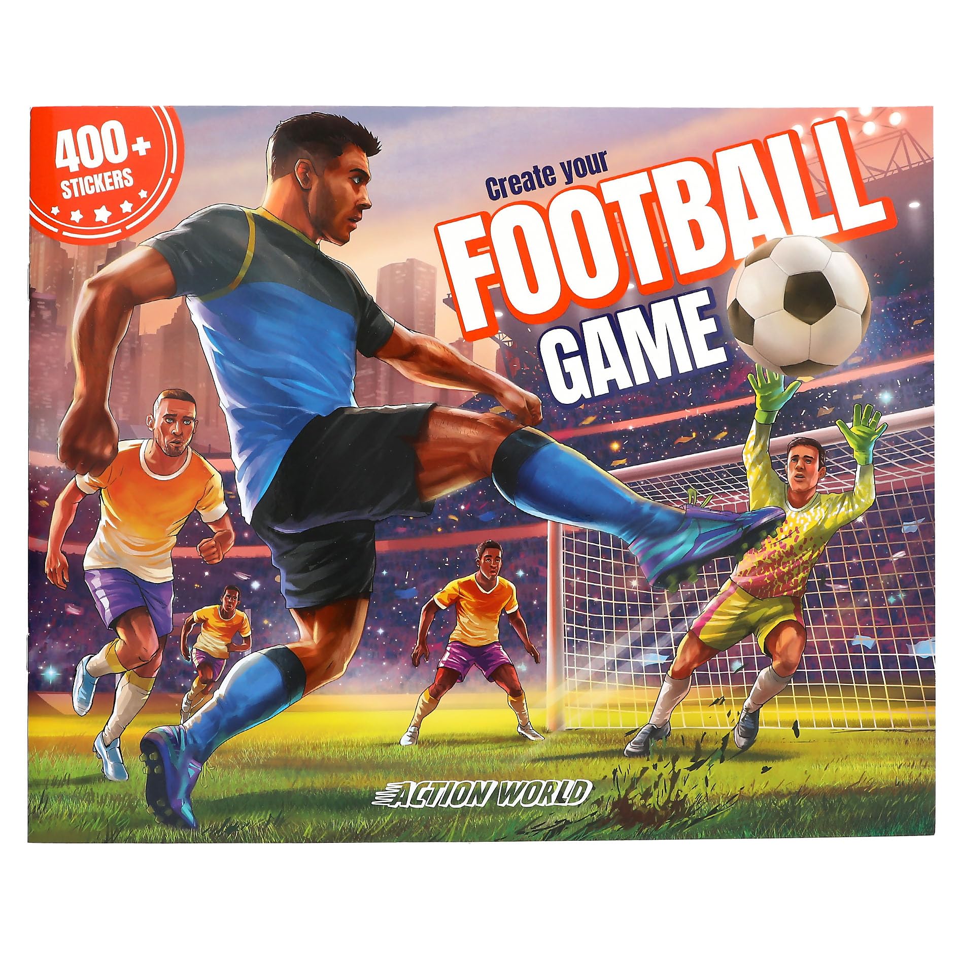 Depesche 14207 Create Your Football Game Sticker Book with 16 Pages Football Fields and Stadiums to Design Yourself Includes 6 Pages Football Stickers