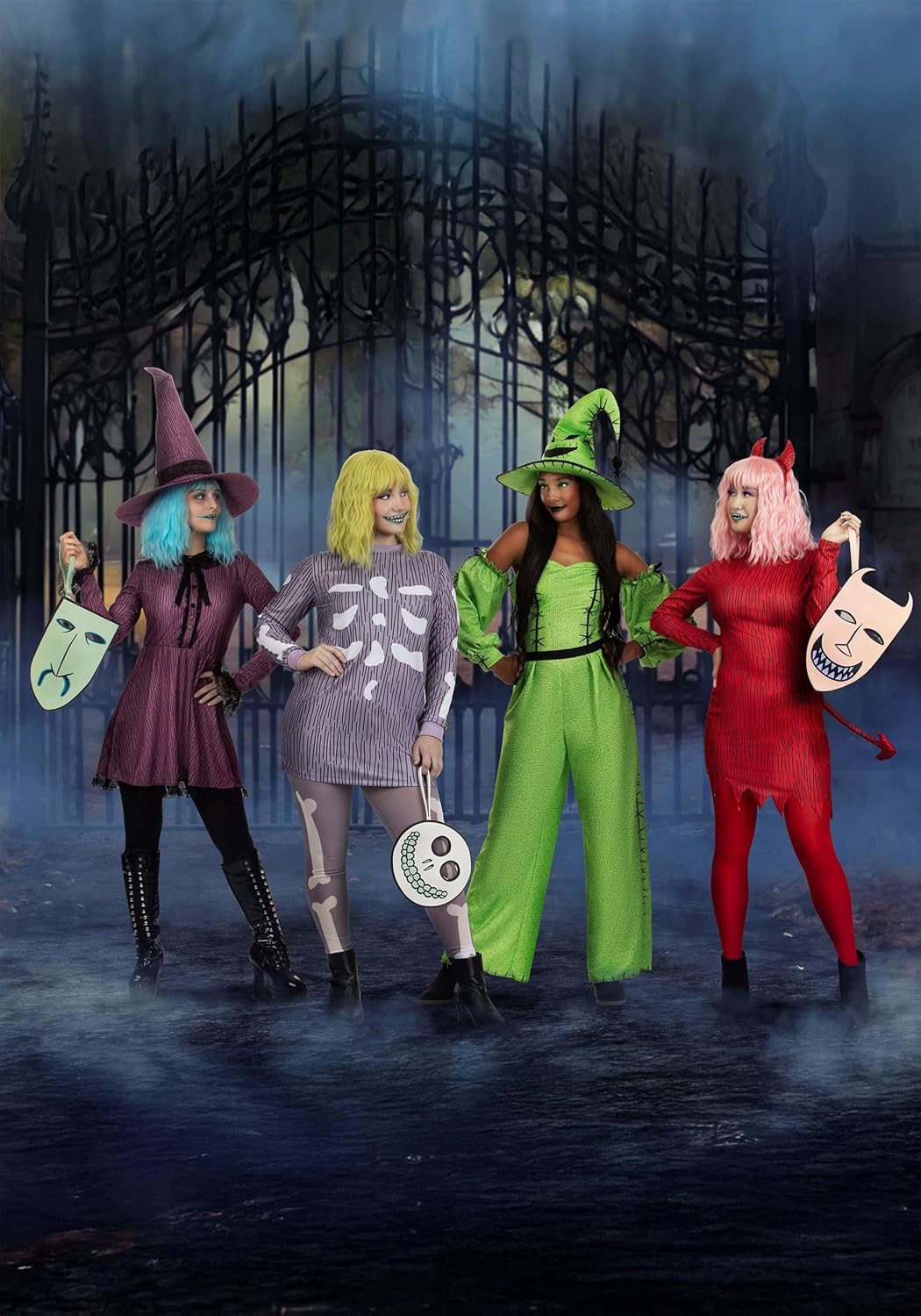 Disney Nightmare Before Christmas Oogie Boogie Costume for Women - Top, Pants, & Hat - Officially Licensed