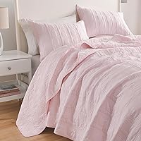 Vista 115 de HORIMOTE HOME Juego de edredón 100% algodón tamaño individual, juego de colcha prelavada de 2 piezas, color azul bebé, funda de cama acogedora