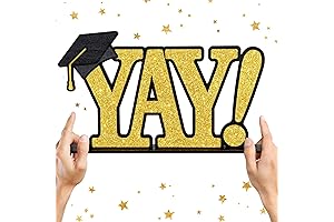 2023 Grad Party Decorations Gold Graduation Sign 2022 Yay Wooden Sign Photo...