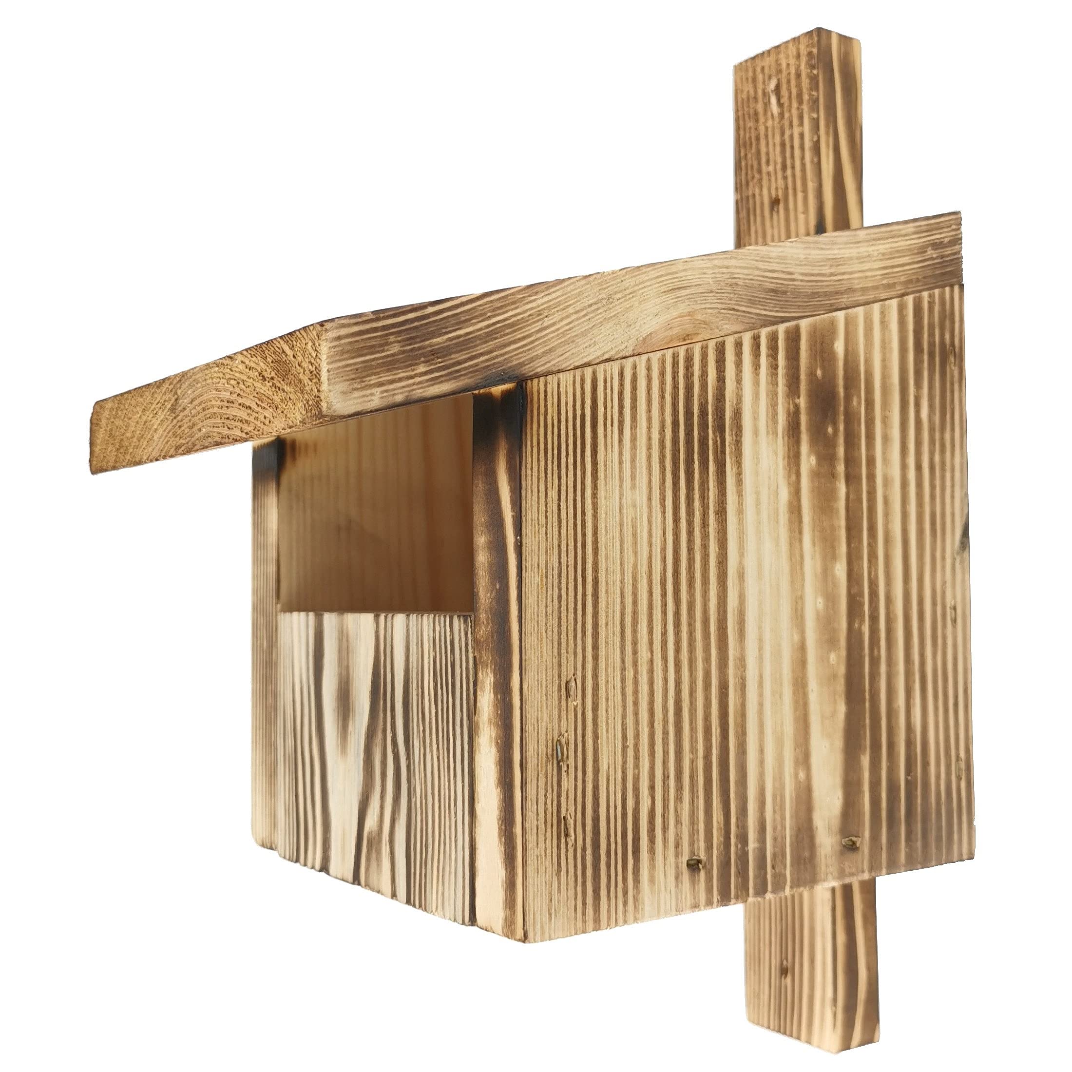 Nido Per Uccelli Leviatan Turdus - Casetta Semi-aperta In Legno Per Pettirossi E Codirossi - Foto 3