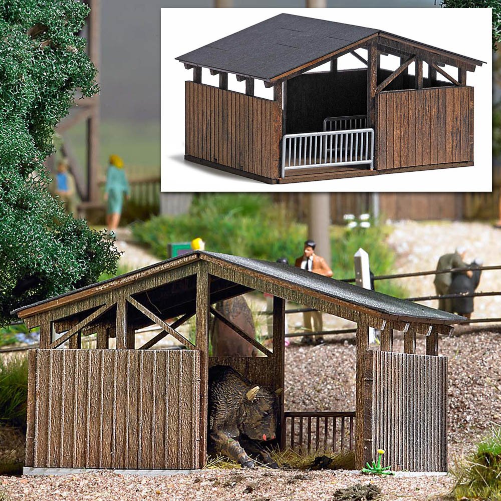 Busch -1584 Open Stable Ho Estructura Estructura Modelo Escala, Mediana, 1584