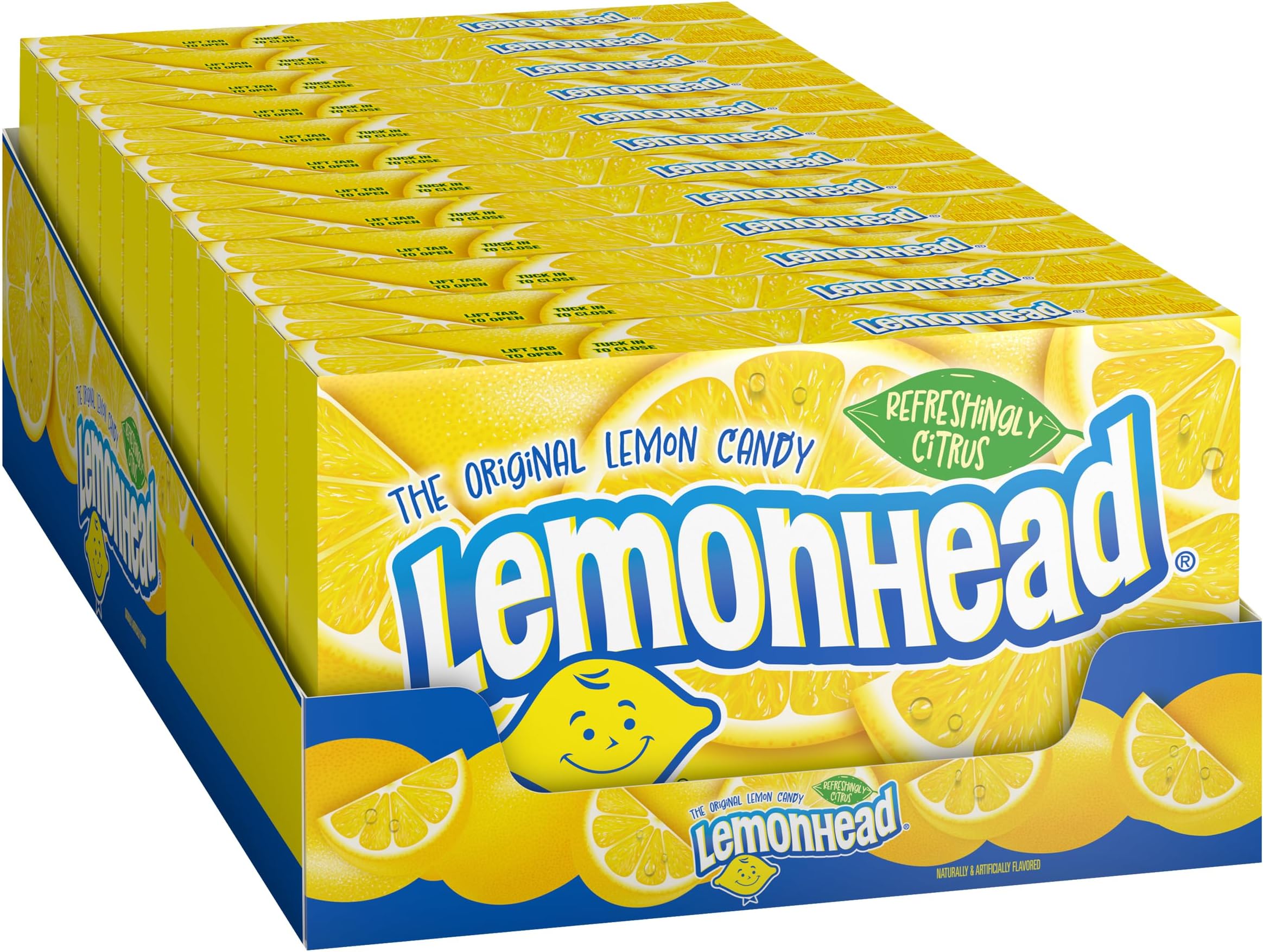 Hard Lemon Candy, 5 Ounce Movie Theater Candy Boxes (Pack of 12)