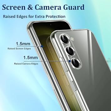 for Samsung Galaxy S24 FE Case, [Not Yellowing], Scratch-Resistant Back, [Military Grade Drop Protection] Shockproof Slim for S24 FE Case, Clear