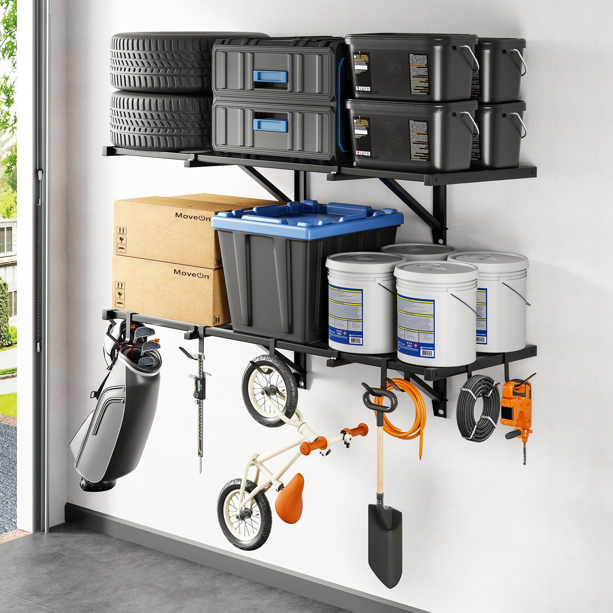 ☆ Garage Hanger LB Ver.4 Amazon.com: FLEXIMOUNTS 2x4ft Garage Wall Shelving, 2-Pack Heavy