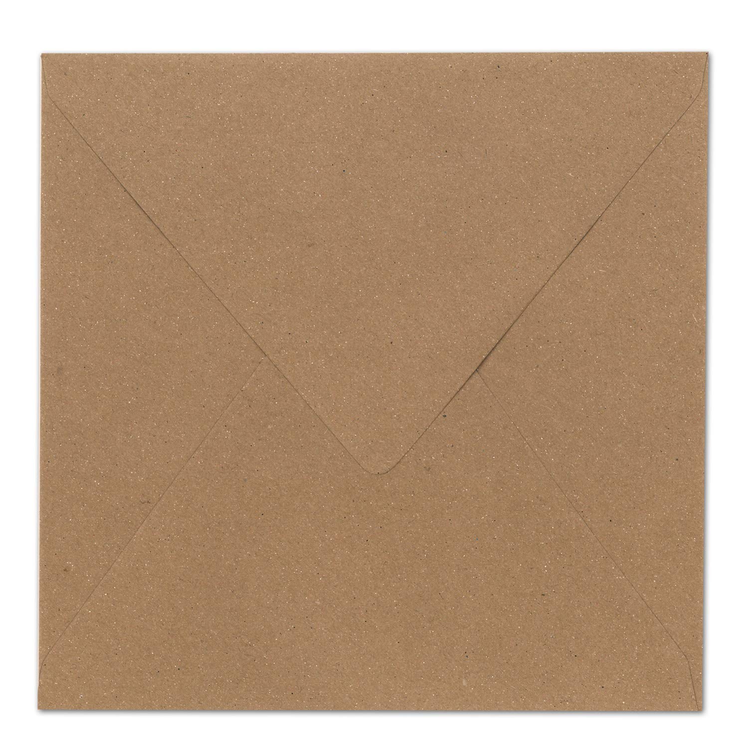 NEUSER PAPIER - 25 Buste Vintage Quadrate In Carta Kraft Nera, Sostenibili, 15,5 X 15,5 Cm, Lembo A Punta Con Incollaggio A Umido