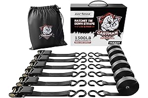 Cartman 1&quot; x 15&#x27; Ratchet Straps for Secured Cargo