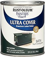 Vista 21 de Rust-Oleum Painter's Touch 1979502 - Pintura de látex, color negro brillante, 1 cuarto de galón