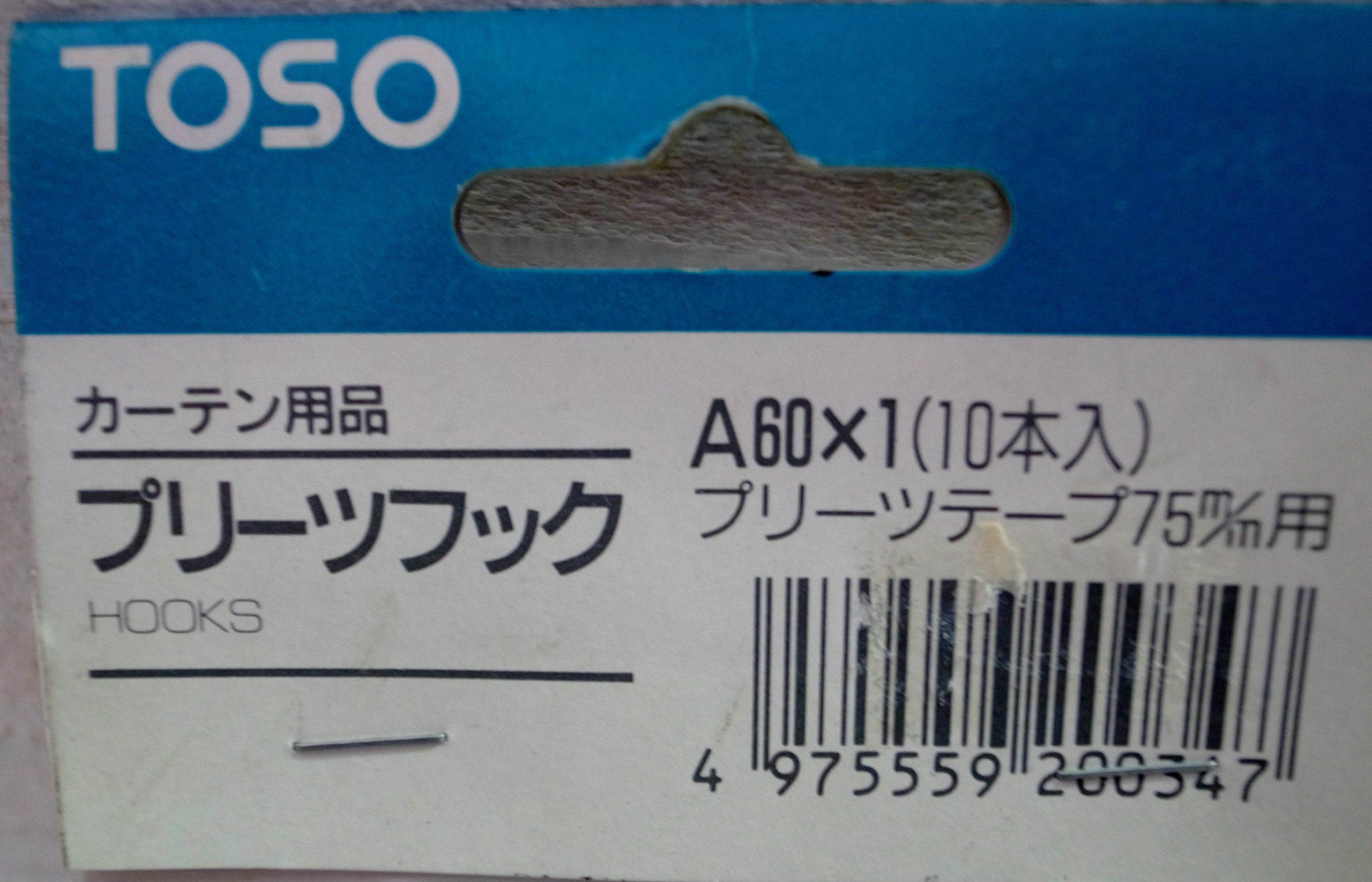 Amazon.co.jp: TOSO カーテン用品 プリーツフック プリーツテープ 75mm