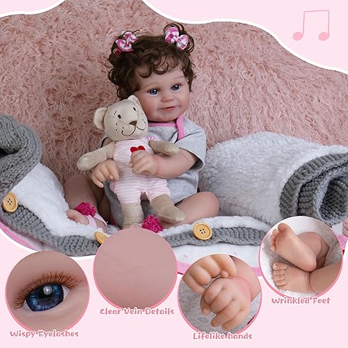 Miniatura 2 de Milidool Reborn Baby Dolls - Muñeca de bebé recién nacida realista de 20 pulgadas, hecha a mano con amor