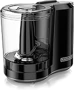 BLACK+DECKER 3-Cup Electric Food Chopper, HC300B, One Touch Pulse, 175W Motor, Stay-Sharp Blade, Dishwasher Safe