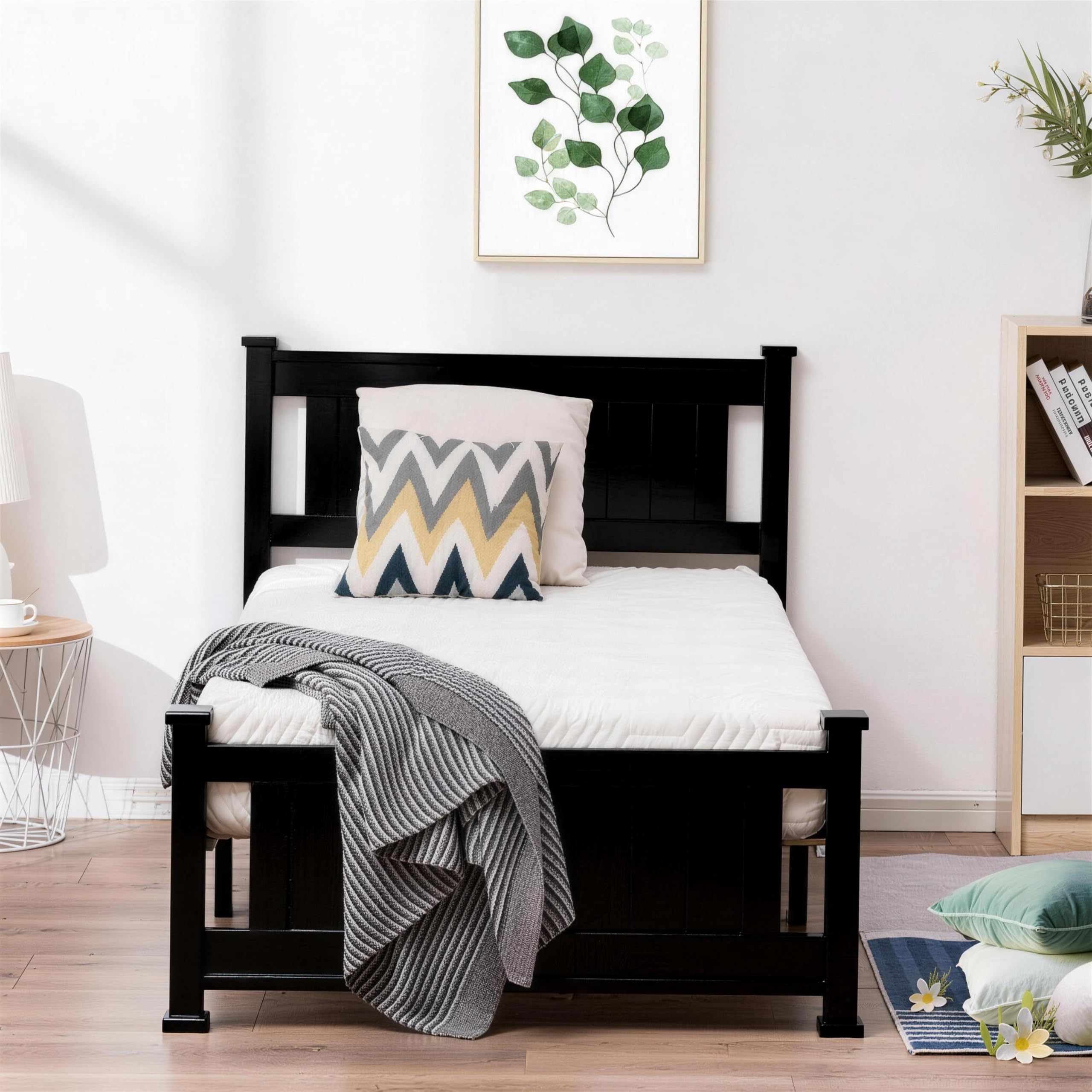 ベッドフレーム single bed frame Amazon.com: Bonnlo Twin Size Solid Wood Platform Bed Frame, Single