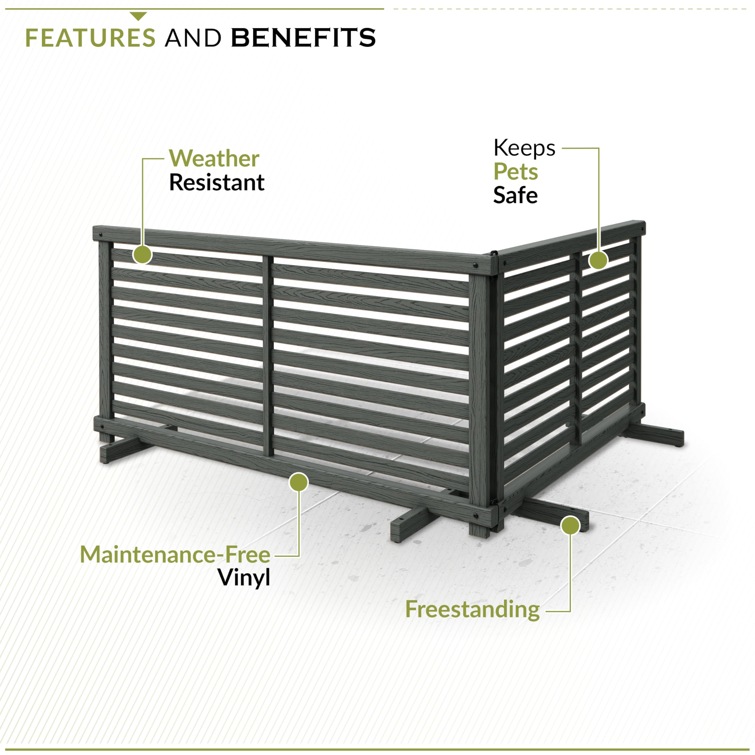 Amazon.com : Zippity Portable Puppy Fence Kit - 22in H x 44in W (2