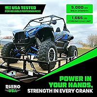 Vista 7 de Kit de correas de trinquete de Rhino USA, con resistencia a la rotura de 5,208 lbs - Incluye amarres de trinquete resistentes con asas acolchadas