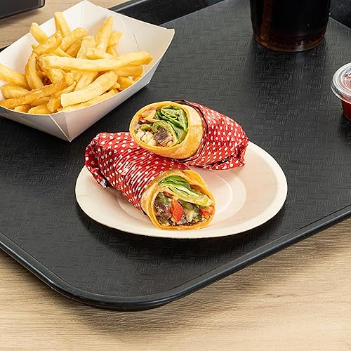 Miniatura 7 de Restaurantware Revestimiento de papel de aluminio ondulado de 12 x 12 pulgadas para envolver alimentos y freír perfecto para restaurantes,