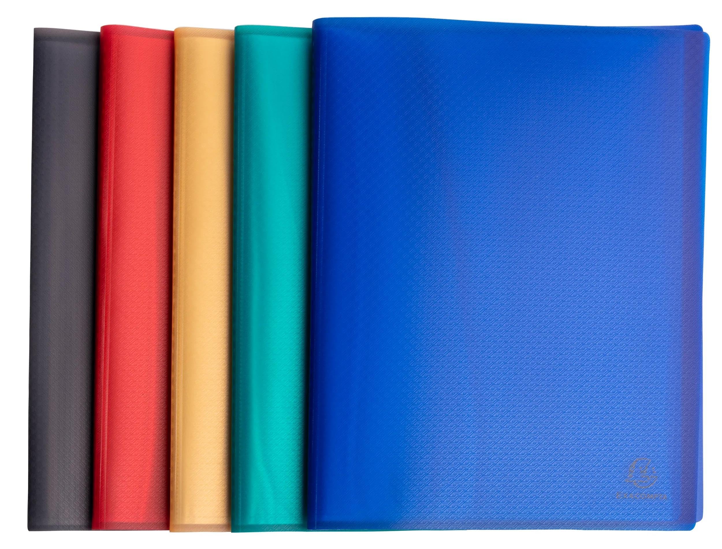 Exacompta 10 Protège-Documents Opak recyclé A4 100 Pochettes Assorties