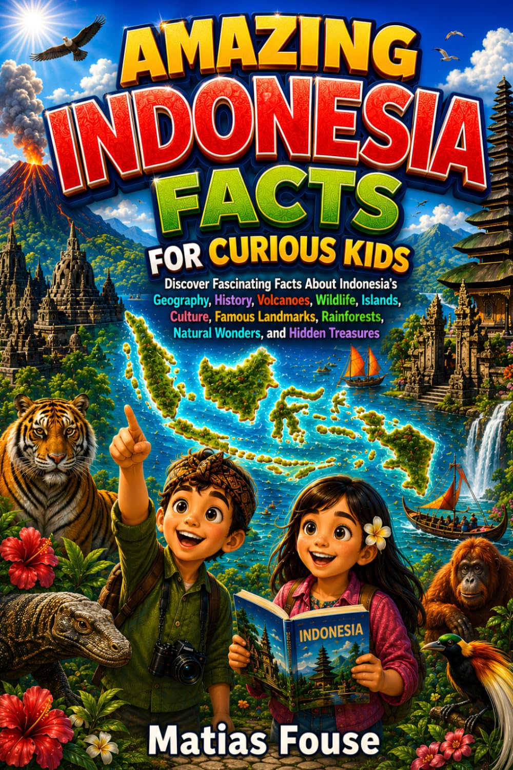 Amazing Indonesia Facts for Curious Kids: Discover Fascinating Facts About Indonesia's Geography, History, Volcanoes, Wildlife, Islands, Culture, ... Natural Wonders, and Hidden Treasures