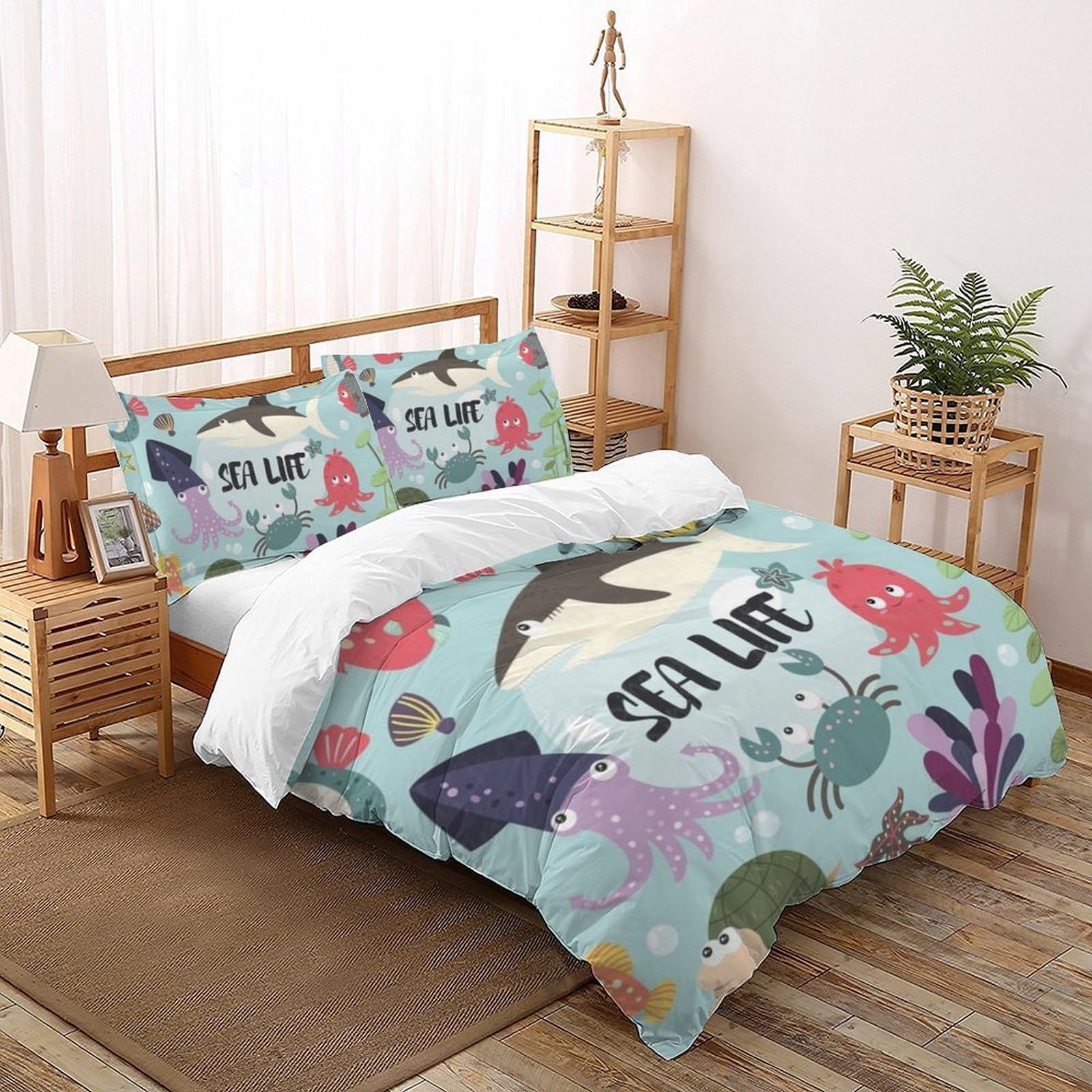 Housses de couette 3D enfant 220x240 fermeture glissière douce