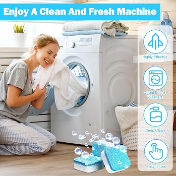 150 Pcs Washer Machine Cleaner Tablets, Front and Top Load