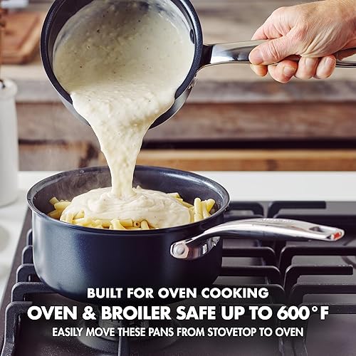 Miniatura 4 de GreenPan Chatham Black Prime Midnight Hard Anodized Healthy Ceramic Antiadherente y Lima Duro anodizado Saludable Cerámica Antiadherente de 5