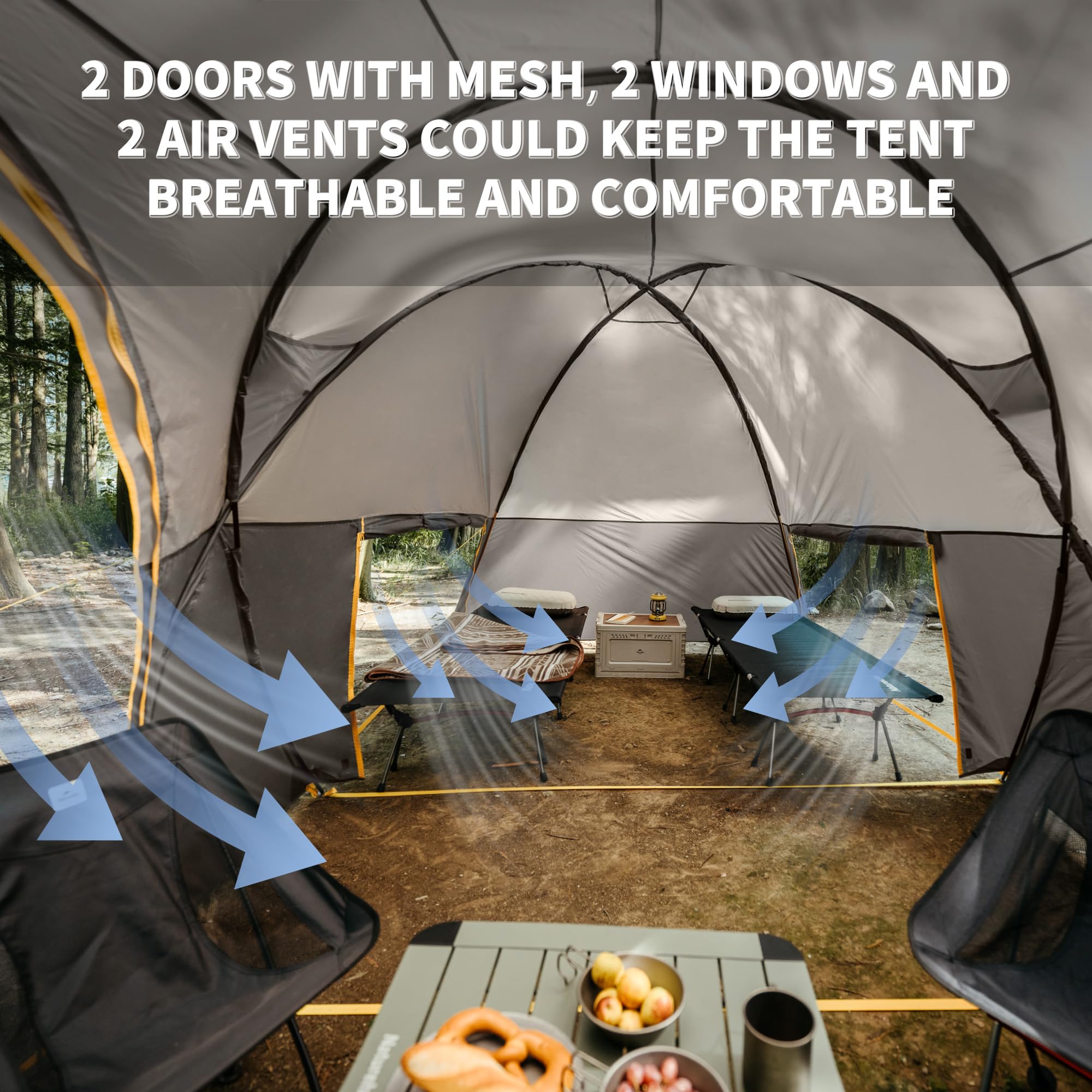 Amazon.co.jp: Naturehike KOTA 4/6/8人用キャンプテント 二層防水 4人