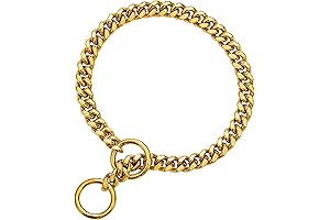 Luxurious Cuban Link Gold Dog Collar: Epitome of Canine Style