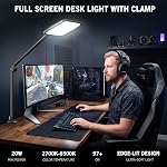 NiceVeedi 14" Soft Streaming Light, Dimmable Desk Ring Light with Clamp, 2700K-6500K/CRI97+/Flexible Arm/Modular Design/Remote, Key Light for Podcast/Home Office/YouTube/TikTok/Makeup/Video Calls
