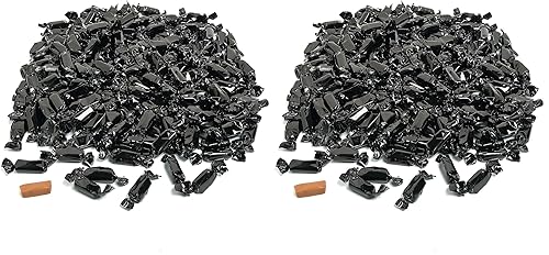 Miniatura 3 de Caramelos envueltos en papel de aluminio negro (198 caramelos envueltos individualmente, 2 libras) para bufés de dulces, fiestas, bodas, graduación