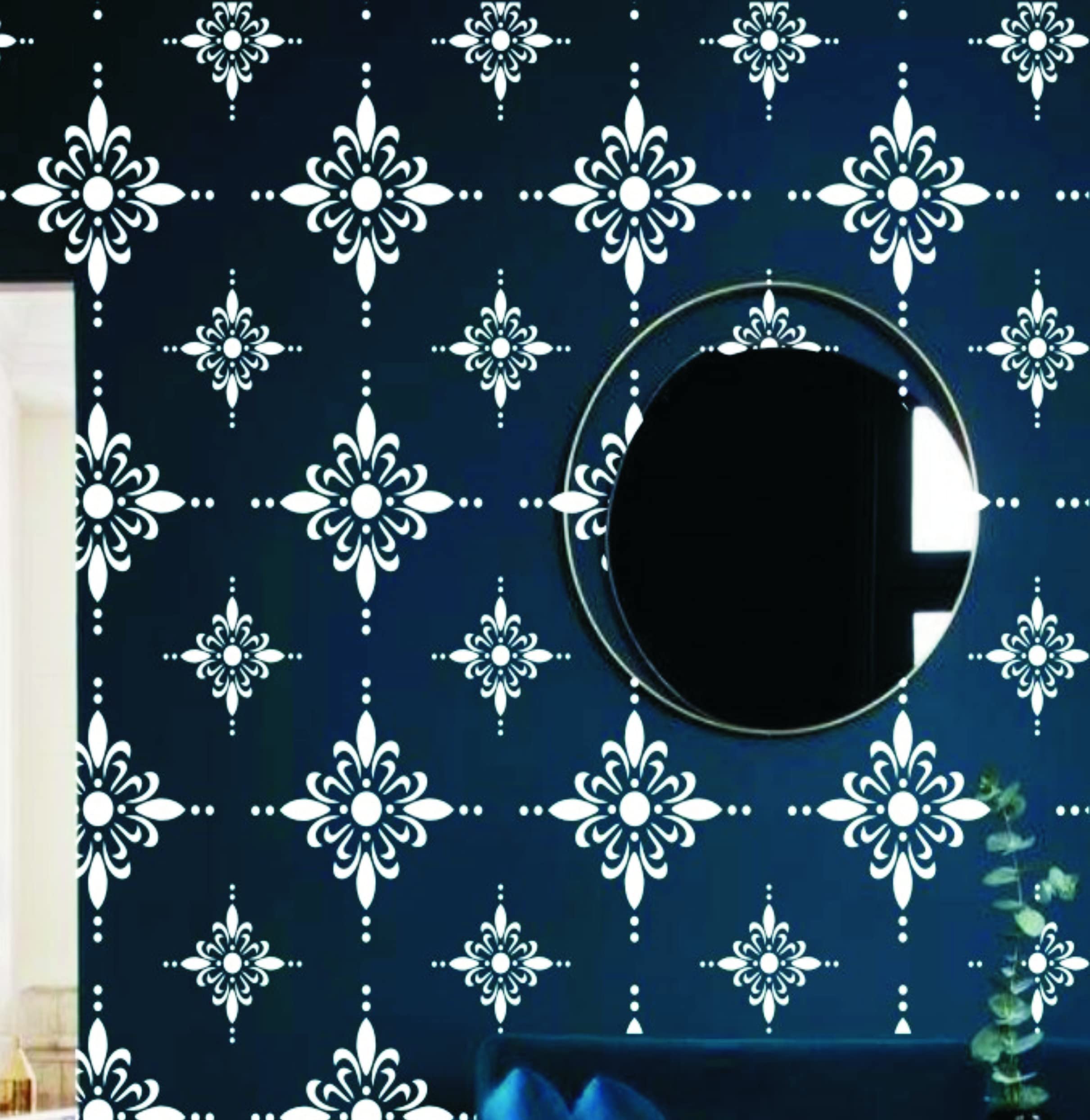 CTU UTILITIES Radiant Shimmering Design Reusable DIY Wall Stencil for Home Decoration, CST-40264, Wall Painting Stencils (16 inch x 24 inch) (B0B729JKPR) Amazon Price History, Amazon Price Tracker
