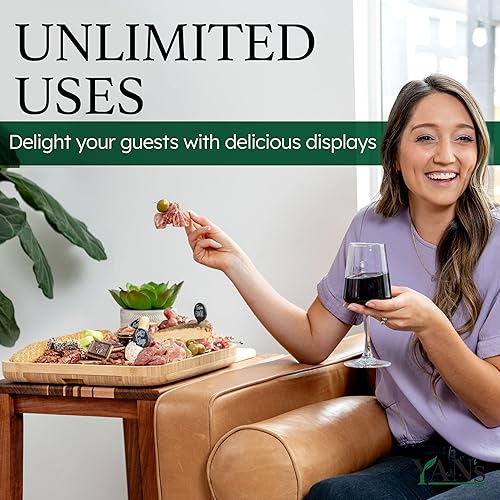 Miniatura 8 de YAN's Juego de tablas de queso de bambú para charcutería, juego de tablas de charcutería extragrande, bandeja de charcutería, regalos únicos para