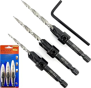 FTG USA Countersink Drill Bit Set 3 Pc Counte...,
