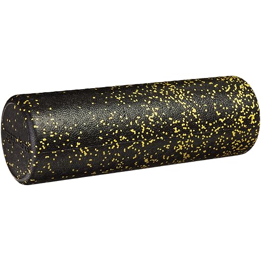 MockWares Basics High-Density Round Foam Roller, Yellow Speckled