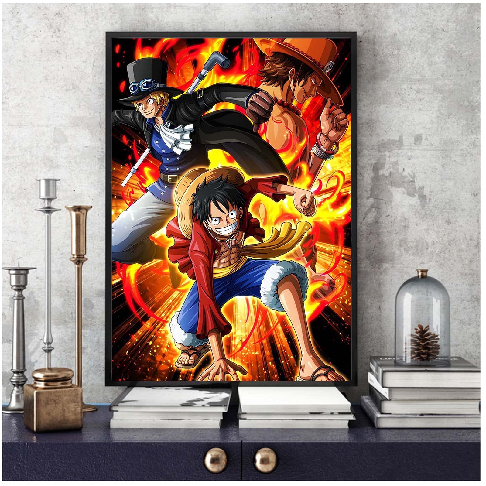 Amazon.co.jp: ワンピースアニメキャラクターポスター壁画、アニメ高