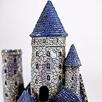 Vista 5 de Castillo de mago para decoración de acuario Penn Plax pintado a mano con detalles realistas de 10 pulgadas de altura
