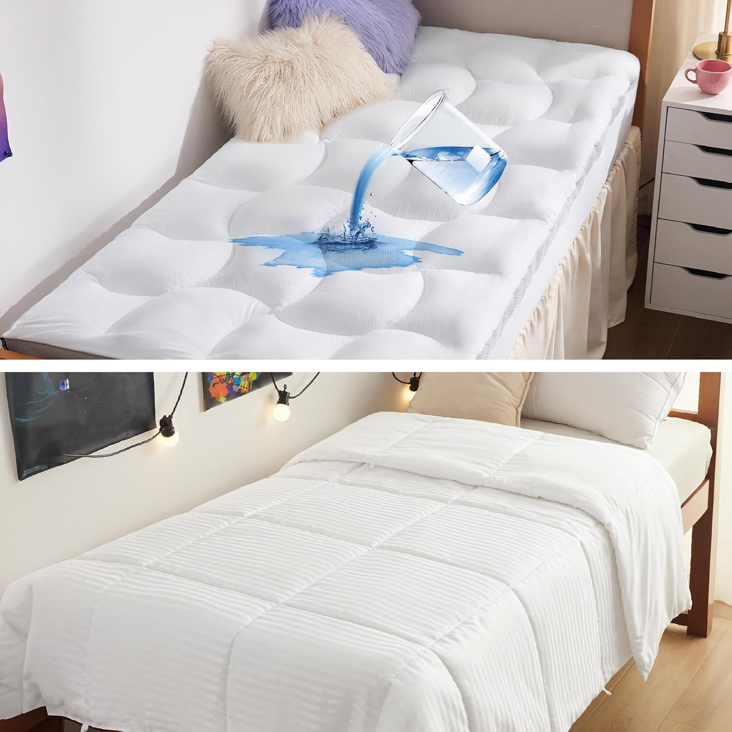Twin XL Mattress Topper Bundle Twin XL Duvet Insert